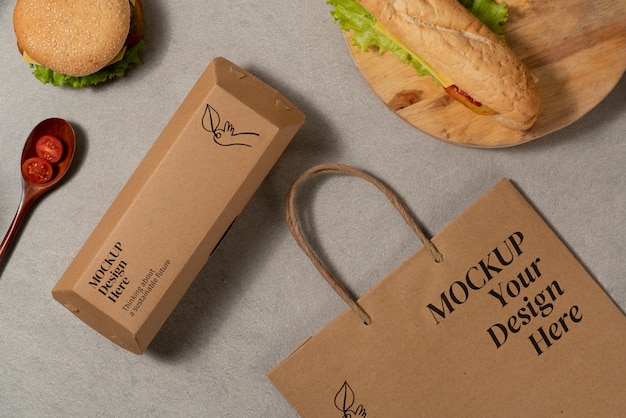 PSD eco friendly fast food cardboard packaging