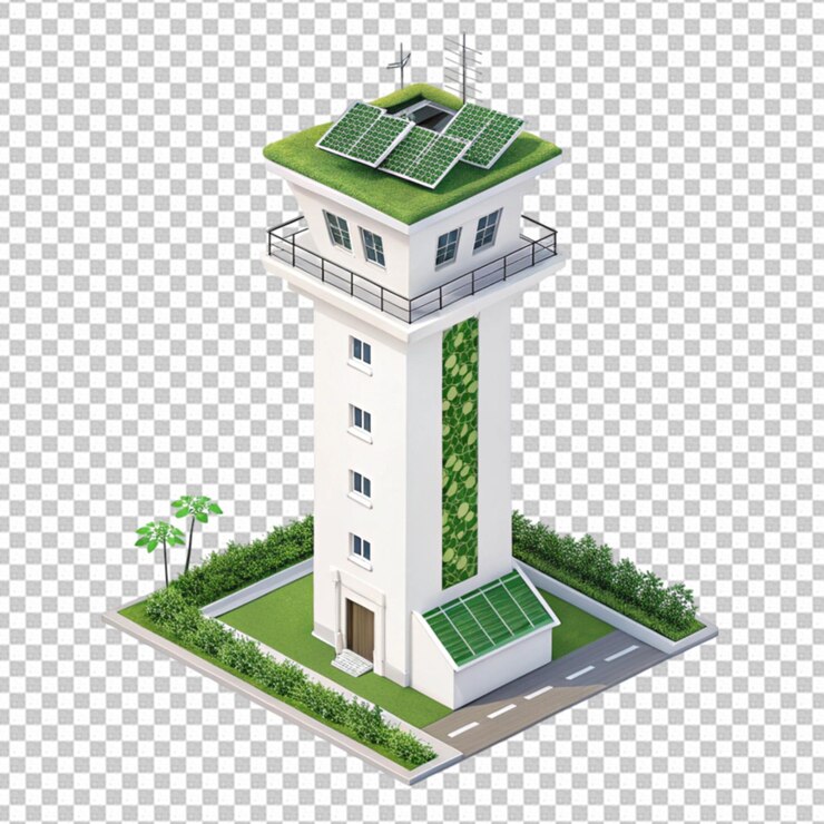 PSD eco friendly green tower
