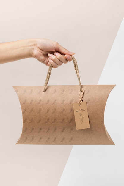 Eco-friendly packaging bag mock-up