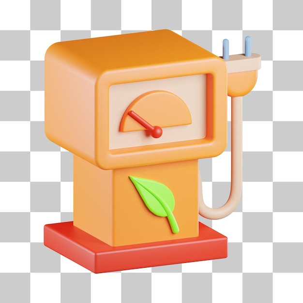 Eco fuel gas pump 3d icon