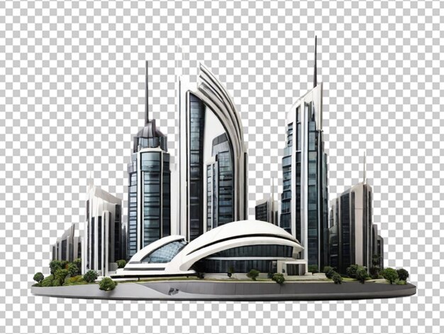 PSD eco green buildings icons of skyscrapers png