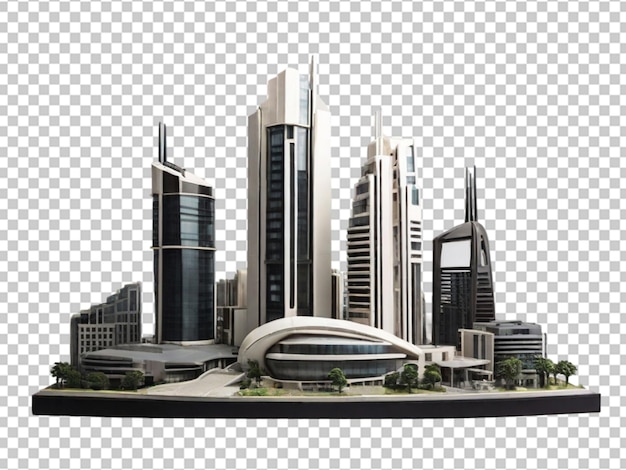 PSD eco green buildings icons of skyscrapers png