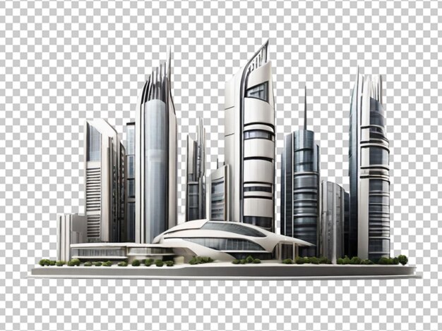 PSD eco green buildings icons of skyscrapers png