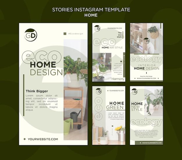 Eco home real estate instagram stories collection