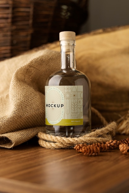 Eco label design mockup