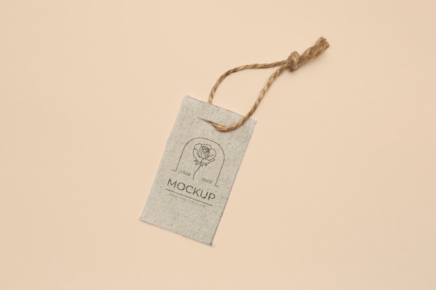 Eco paper label mockup design