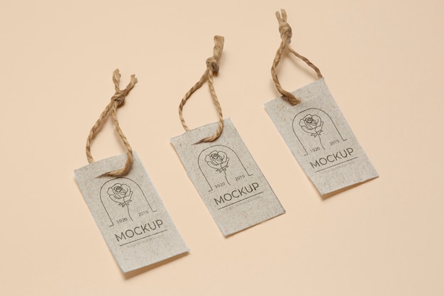 PSD eco paper label mockup design