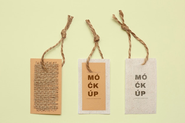 Eco paper label mockup design