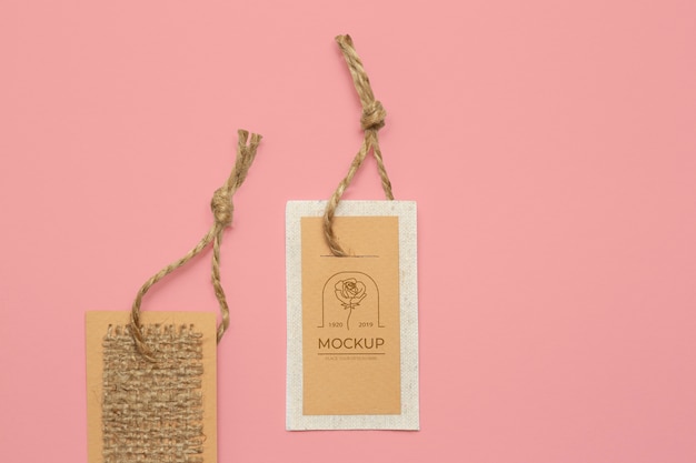 Eco paper label mockup design
