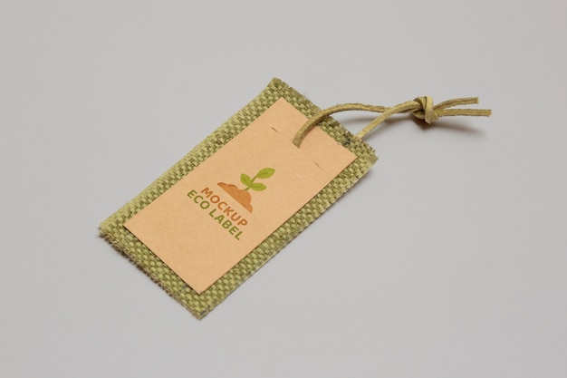 PSD eco paper label mockup design