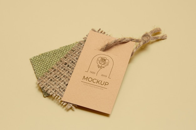 Eco paper label mockup design