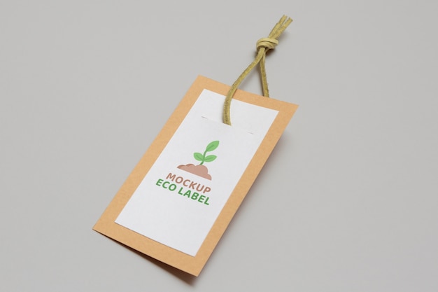 Eco paper label mockup design