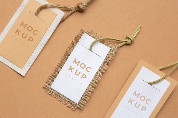 eco paper labels mock-up
