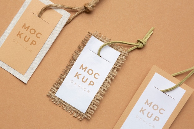 PSD eco paper labels mock-up