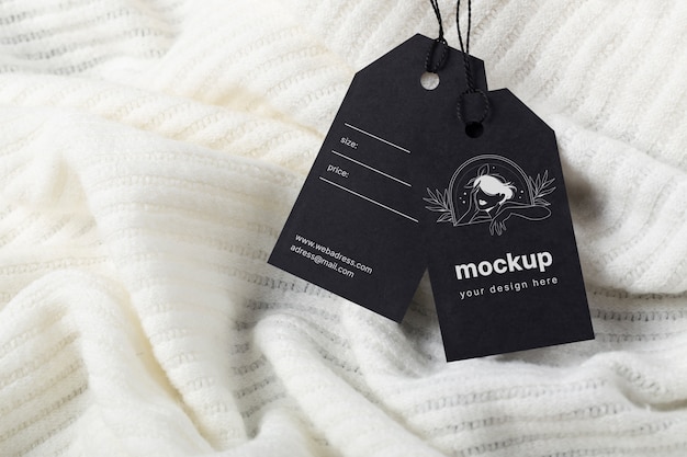 Eco paper labels mockup