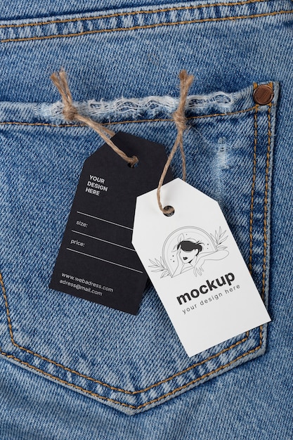 Eco paper labels mockup