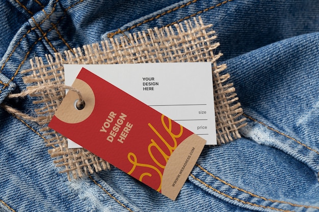 Eco paper labels mockup