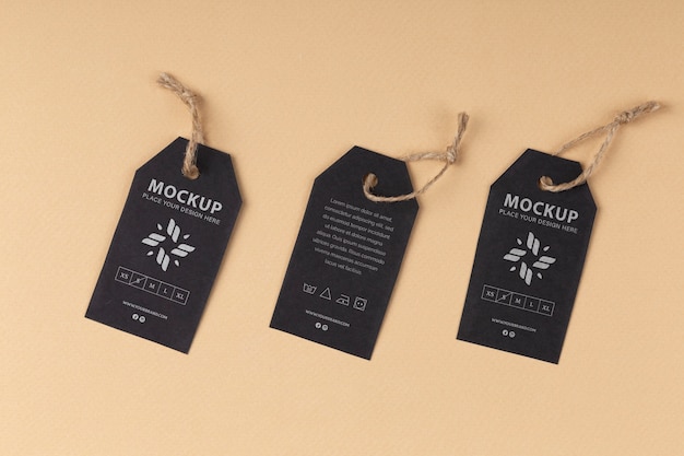 Eco paper labels mockup