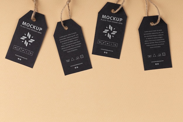 Eco paper labels mockup