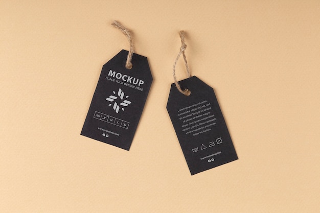 PSD eco paper labels mockup