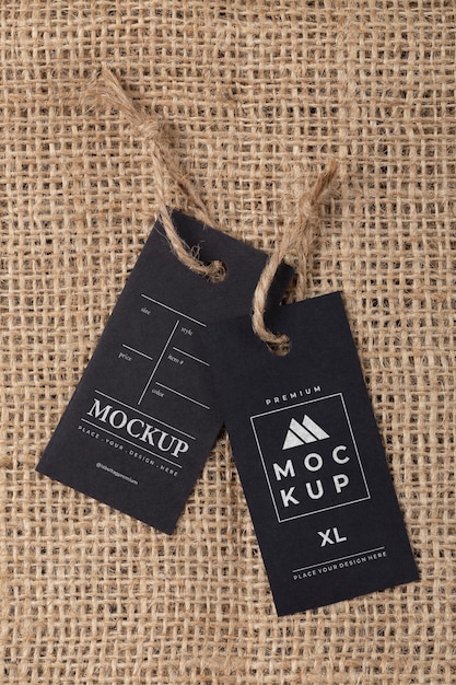 Eco paper labels mockup