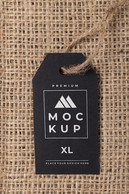 PSD eco paper labels mockup