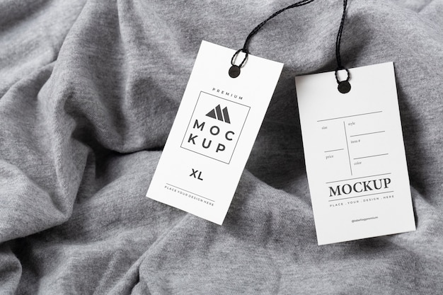 PSD eco paper labels mockup