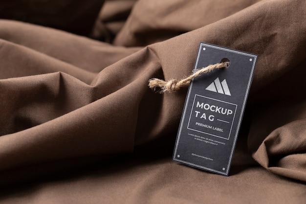 PSD eco paper labels mockup