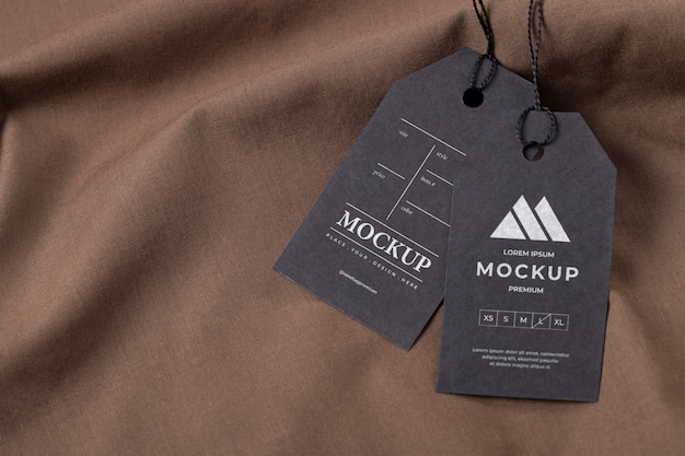 Eco paper labels mockup