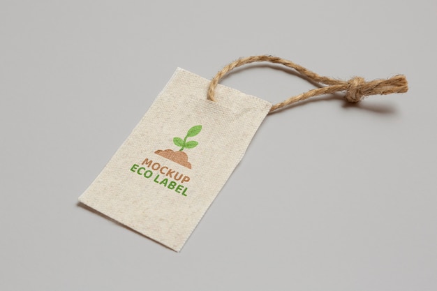 Eco papieren label mockup-ontwerp