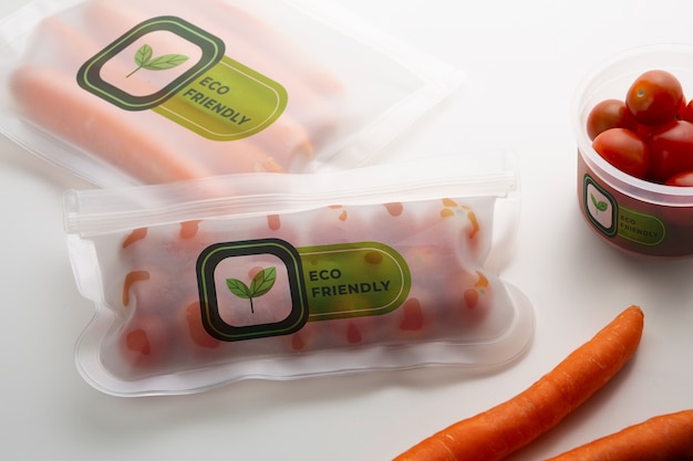 PSD eco plastic packaging for food