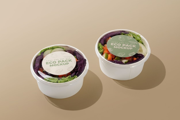 PSD eco plastic packaging mockup design