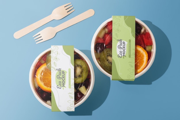 PSD eco plastic packaging mockup design