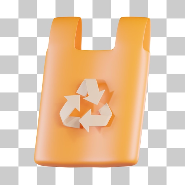 Eco recycle bag 3d icon