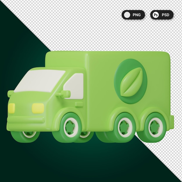 Eco transport 3d icon set