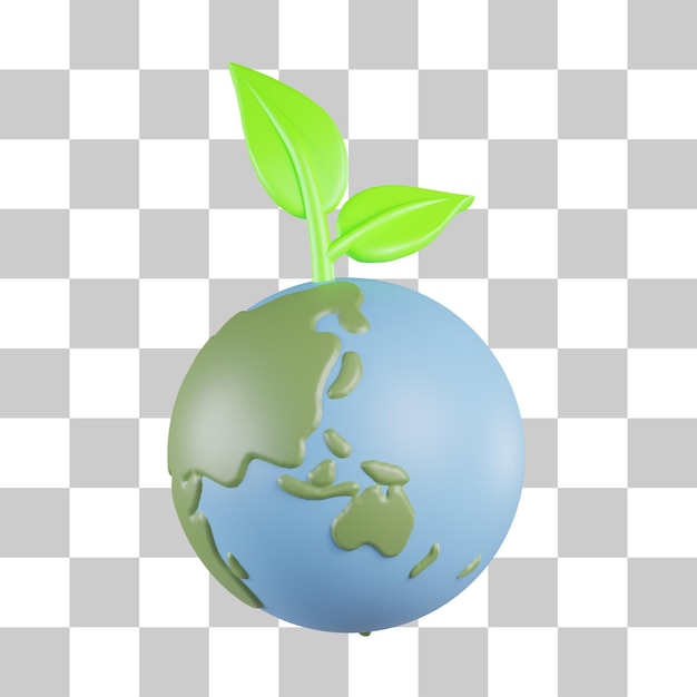 PSD eco-vriendelijk 3d-pictogram