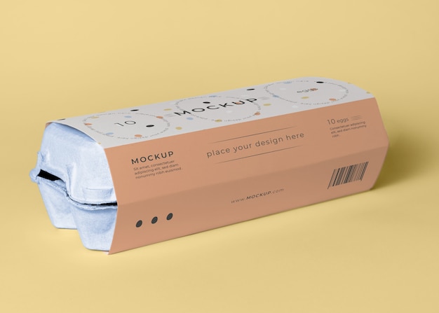 PSD ecologic eggs packaging design mockup