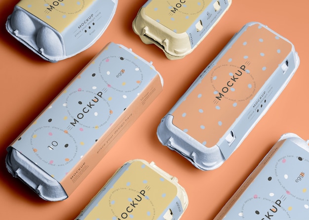 Ecologic eggs packaging design mockup