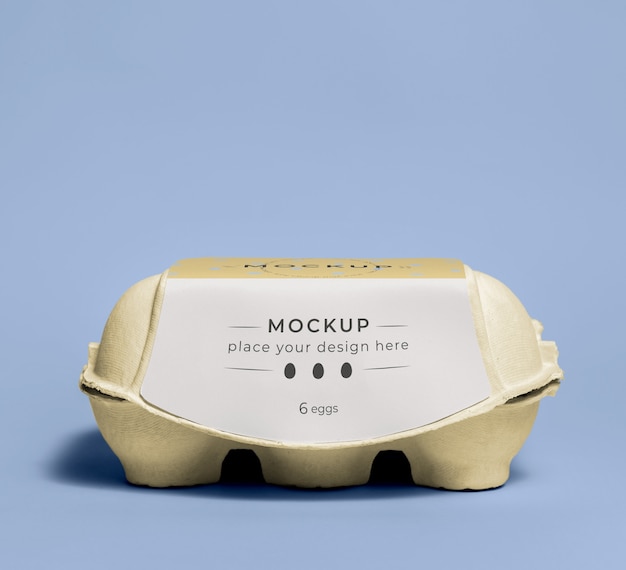 Ecologic eggs packaging design mockup