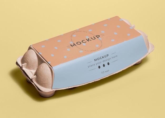 Ecologic eggs packaging design mockup