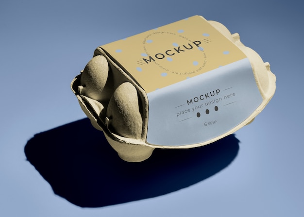 Ecologic eggs packaging design mockup