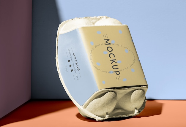 PSD ecologic eggs packaging design mockup