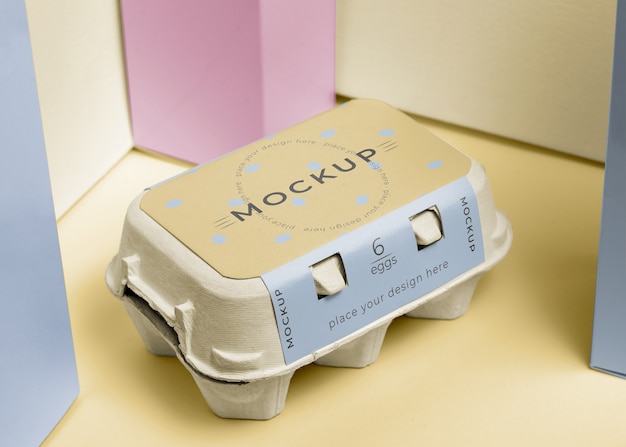 ecologic eggs packaging design mockup