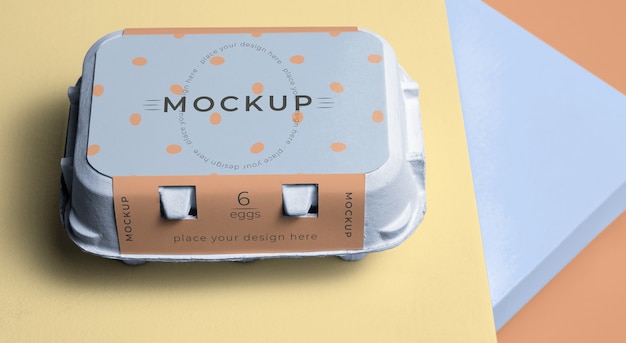 Ecologic eggs packaging design mockup