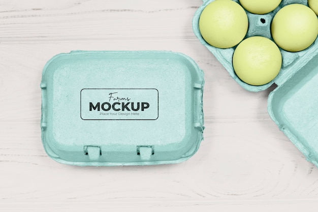 Ecologic eggs packaging mockup