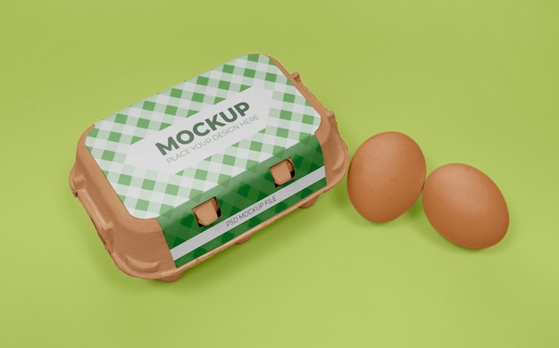 PSD ecologic eggs packaging mockup