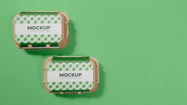 Ecologic eggs packaging mockup