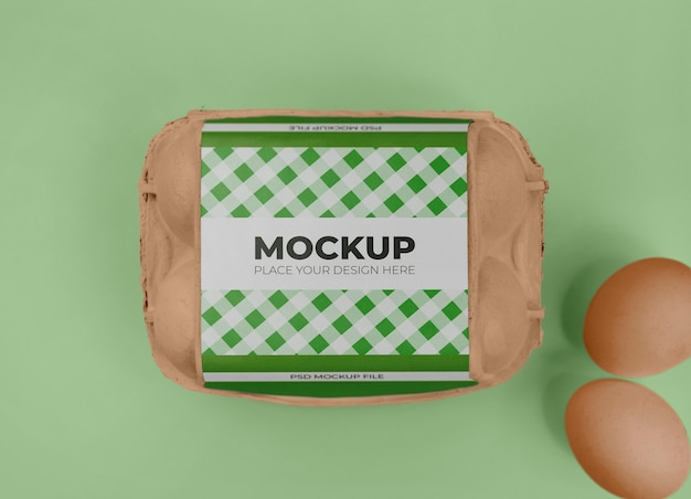 Ecologic eggs packaging mockup