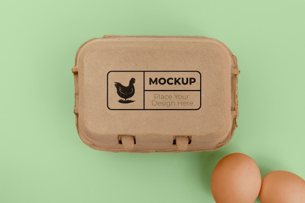 PSD ecologic eggs packaging mockup