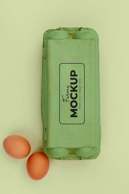 PSD ecologic eggs packaging mockup